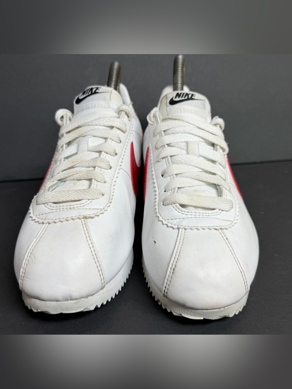 Nike Classic Cortez Leather Forrest Gump White Red Blue Women Size 7 - Picture 4 of 9